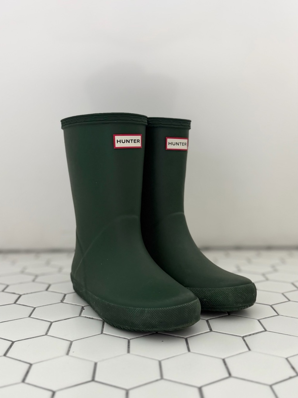 Hunter Kids First Classic Rain Boots - Hunter Green - Size US 1
